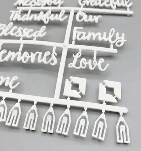 Lettere di plastica del supporto dell'immagine di colore su ordinazione di vendita calda con la parola corsiva per la lavagna intercambiabile di legno della lettera del feltro - Product Image 1