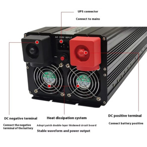 Convertisseur solaire UPS monophasé à onde sinusoïdale pure 10000W pour usage automobile et domestique, compresseur 12V, climatisation, induction HJ-UPS12-10 - Product Image 3