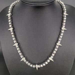 Collar de Cadena Estilo Tenis con Moissanita Negra de 5mm, Joyería Fina de Aleación, Collar <span class=keywords><strong>Wakanda</strong></span> con Diamantes VVS para Hombre, Gran Venta - Product Image 6