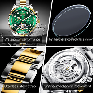 <span class=keywords><strong>Montre</strong></span>-bracelet mécanique de luxe pour <span class=keywords><strong>homme</strong></span> OLEVS 6605, design OEM tendance, prix bas, étanche, entièrement en acier inoxydable, logo personnalisable. - Product Image 6