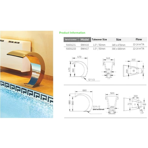 <span class=keywords><strong>Fontaine</strong></span> de massage en cascade <span class=keywords><strong>pour</strong></span> <span class=keywords><strong>piscine</strong></span> et spa EMAUX, en plastique, avec douche à impact et LED, design sûr et durable <span class=keywords><strong>pour</strong></span> usage familial et commercial - Product Image 4