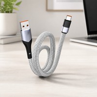 Cable de Carga Rápida USB a Tipo C de 120W 6A, Trenzado, de Cobre Estañado, en Varias Longitudes, OEM para Teléfono Móvil y Computadora