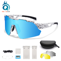 XUNQI cyclisme Sport lunettes lentille interchangeable cadre blanc lentilles PC matériel contraste améliorant disponible expédition immédiate
