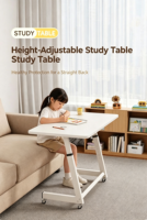 Bureau d'étude en bois durable, réglable et extensible, avec porte-gobelet, bureau mobile pour petites chambres, élégant et simple, idéal comme table de chevet