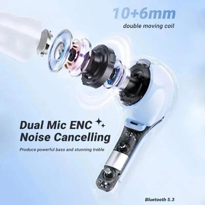 Audífonos Air 39 Airbuds BT 5.2, Audífonos Inalámbricos con Control Táctil, Precio Económico, Audífonos Resistentes al Agua con Cancelación de Ruido - Product Image 4