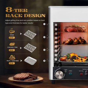 Fabrika sıcak satış taşınabilir elektrikli fırın Pizza makinesi açık fırın ocak masa kızılötesi biftek izgara barbekü