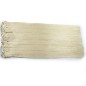 SHY Haute Qualité Blond Clair Remy Cheveux Clip-in Soyeux Droite Cheveux Bruts pour Femmes Blanches Cuticule Aligné - Product Image 2