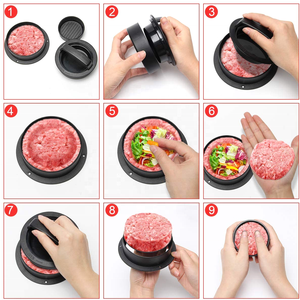 เครื่องบีบอัดเนื้อแบบแมนนวลพลาสติก3 In 1,ที่กดเบอร์เกอร์ทำโลโก้ได้ตามต้องการ - Product Image 4