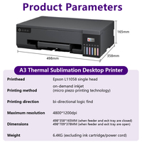 Imprimante jet d'encre de bureau Epson A3 L11058 automatique à cartouches d'encre grande capacité, nouveau design pour matériaux souples et impression de cartes