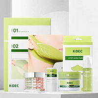 Kit complet de soin des pores OEM en 7 étapes avec effet rafraîchissant au cactus, réduit les gonflements, resserre les pores pour un soin visible de la peau
