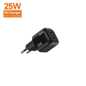 Cargador de Pared Vina con Enchufe para Reino Unido, <span class=keywords><strong>2</strong></span> Puertos USB-<span class=keywords><strong>C</strong></span>, Carga Rápida GaN Portátil de 25W, PD 3.0, PPS, Certificado CE, Multidispositivo para <span class=keywords><strong>Realme</strong></span> - Product Image 4