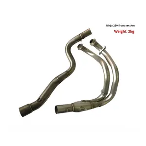 Accessoires modifiés pour moto Kowasaki ER6N/Z800/Z750/<span class=keywords><strong>Ninja</strong></span> 250/Z1000/ZX10R/ZX6R, accessoires de tuyau d'échappement avant central - Product Image 5