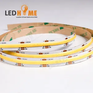 COB LED Strip Light 608 Leds/m Dimmable Flexible Light Strip DC 24V Warm Cold White Soft Tape TV Background Car Decor