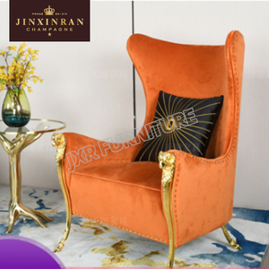 High End Luxury Leisure Living Room <strong>Wingback</strong> Sofa <strong>Chair</strong> Italian Design Gold Metal <strong>Arm</strong> <strong>Chair</strong> - Product Image 6