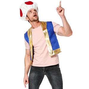 Disfraces de cosplay de personajes del juego de Halloween, Mushroom Kingdom, cabeza de hongo de punto rojo, disfraces de capitán <span class=keywords><strong>Kino</strong></span> - Product Image 2