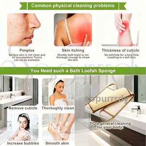 Custom Logo <strong>Back</strong> <strong>Scrubber</strong> Label Exfoliating <strong>Loofah</strong> Sponge <strong>Back</strong> Luffa <strong>Scrubber</strong> Exfoliating Sponge for Shower Bath <strong>Scrubber</strong> - Product Image 3