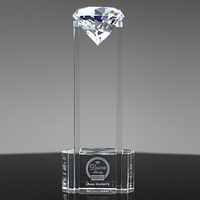 Trophée en verre cristal diamant Ruby Sky pour Président VIP
