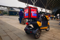 Sac à dos isotherme étanche pour livraison de repas avec écran LED publicitaire numérique pour moto et scooter