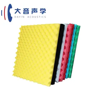 Material Supplier Fireproof Sound Insulation Auditorium Classroom Self Adhesive Portable Wall 3D Egg Crate Foam Acoustic Panels