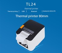 Printer POS termal 80mm yang dapat diandalkan untuk stok dapur menggunakan pemotong otomatis dengan Untuk Antarmuka Bluetooth & Wi-Fi warna bergaya