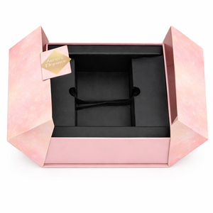 Caja de Regalo Rígida Magnética de Doble Puerta para Cosméticos de Lujo, con Logotipo en Lámina Dorada, Fabricante OEM, Reciclada - Product Image 3
