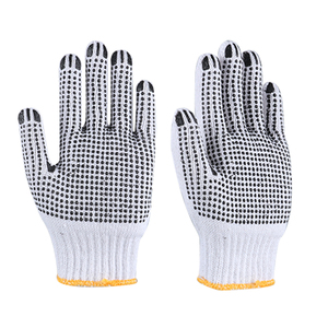 Guantes de punto de PVC para trabajo, de poliéster/algodón, con puntos de pvc, pigmento - Product Image 2