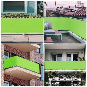 Apple Green tahan air pagar berlayar balkon pagar privasi bersih Anti-UV teras kain penghalang angin tabir surya kain naungan