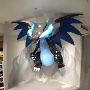 Estátua personalizada de Gengar do carimbinho da escultura de Pokémon Pikachu para a decoração da loja