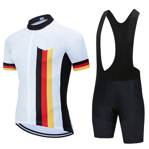 2025年夏サイクリングジャージープラスサイズのバイクウェアよだれかけセットRopa Ciclismo Uniformes Maillot <span class=keywords><strong>Cycling</strong></span> National Teamドイツ - Product Image 2