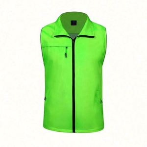 Gilet de travail sans manches en toile de polyester réversible personnalisé, respirant, pour l'été, avec logo au choix, idéal pour le bénévolat - Vente en gros - Product Image 4