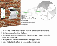 Lampara — panneau solaire imperméable conforme à la norme IP65, luminaire de paysage, éclairage d'extérieur, hautes performances, montage mural, idéal pour un jardin ou un sentier