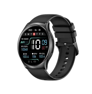 I102智能手表Bt5.2呼叫多运动模式全天心率监视器圆形屏幕Ip67防水硅胶表带智能手表