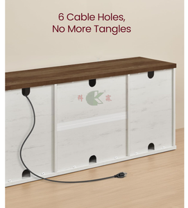 Soporte para <span class=keywords><strong>TV</strong></span> de hasta 65 <span class=keywords><strong>Pulgadas</strong></span>, Centro de Entretenimiento con Gabinetes de Almacenamiento y Puertas Corredizas, Consola Multimedia para Sala de Estar - Product Image 3
