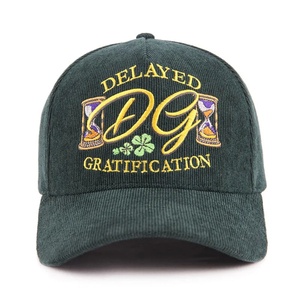 Casquette de baseball en velours côtelé personnalisée à 5 panneaux avec motif de fruits brodé en 3D, imperméable, avec boucle en métal, unisexe, au prix d'usine - Product Image 6