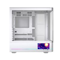 Jungle Leopard AC-02 ATX 5.5inch Screen LCD Stylish Mid Tower Case Hyperbolic 10 Fans Curved Glass Panel Type-C Aluminum Metal