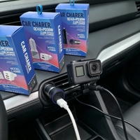 12 24v Pengisi Daya Cepat Qc3.0 Kabel Retractable Adaptor Mobil Pd Tipe Port Pengisian Cepat Pengisi Daya Mobil dalam Usb untuk Ponsel iphone