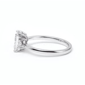 925 Sterling Silver Adjustable Diamond Ring Elegant Statement Fine Jewelry Brilliant Sparkle with Rhodium Plated Finish - Product Image 3
