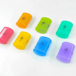 กล่องยา 14 ช่อง สีสันสดใส จัดเก็บยาได้ 7 วัน ปิดสนิทด้วยตัวล็อค AM/PM ขายดี - Product Image 3