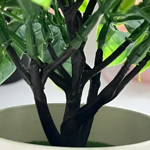 Nuovo Arrivo: Bonsai da Scrivania, Decorazione per la Casa, Fiori Artificiali in Vaso, 21cm, 14 <span class=keywords><strong>Rose</strong></span> con Vaso in Plastica - Product Image 6