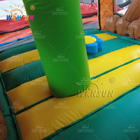 WINSUN Château Gonflable Commercial pour Enfants, Thème Singe, pour Extérieur, Idéal pour Fêtes et Location en Jardin