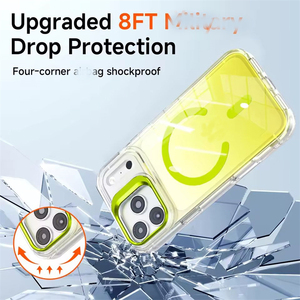Nouvelle coque transparente magnétique à chargement sans fil couleur dégradée <span class=keywords><strong>pour</strong></span> iPhone 17 Pro Max 17Pro 17Air avec support d'objectif métallique et protection antichoc - Product Image 4