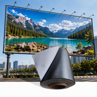 Lona de PVC Flexible de 440g, 3.2x50m, Ecológica, Resistente al Agua, Recubierta para Retroiluminación, para Carteles y Señalización