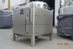 Réservoir en acier IBC de 1200 litres avec pompe à valve, réservoir de stockage de liquides en acier inoxydable d'occasion, capacité de 1000 litres, vente directe d'usine - Product Image 4
