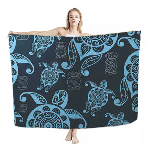 Maillot de bain Tribal de mongolie, ensemble gladiateur noir/Orange, vêtements de plage personnalisés <span class=keywords><strong>à</strong></span> motifs floraux, culotte Lavalava, Sarong, Bikini, offre spéciale - Product Image 2