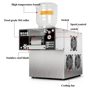 Automatische Schneeflocken-Eis Bingsu Brechmaschine Shaver-Maschine Luft-Wasser-Kühlung Flocken Schneeflocken-Eis-Rasiermaschine Eishausstattung