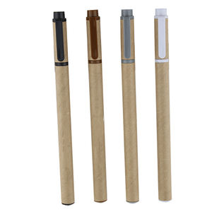Stylo bille en tube de papier écologique, cadeau promotionnel économique, stylo en papier kraft recyclé, logo personnalisé - Product Image 2