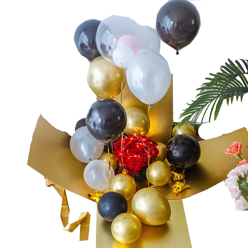 Romantische engagement party favor papier exlopsion geschenk ballon überraschung box