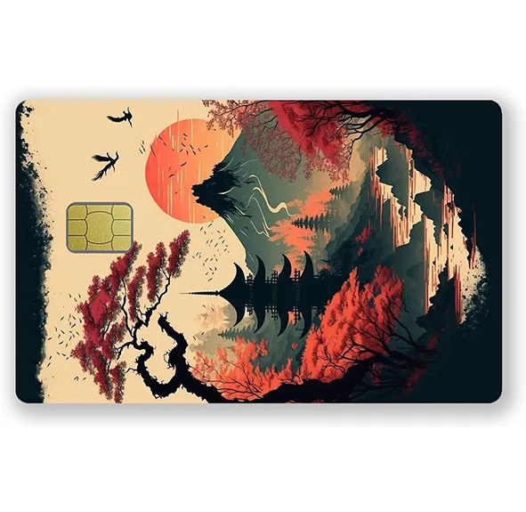 Self Adhesive Credit Card Sticker With Arbitrary Style Trippy Vinyl Sticker for Credit Debit Decoration Card No Bubble Slim