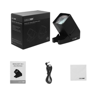 Visionneuse de film de diapositives à grossissement 3X 35mm Visionneuse négative Visionneuse de bureau éclairée par LED Visualisation éclairée