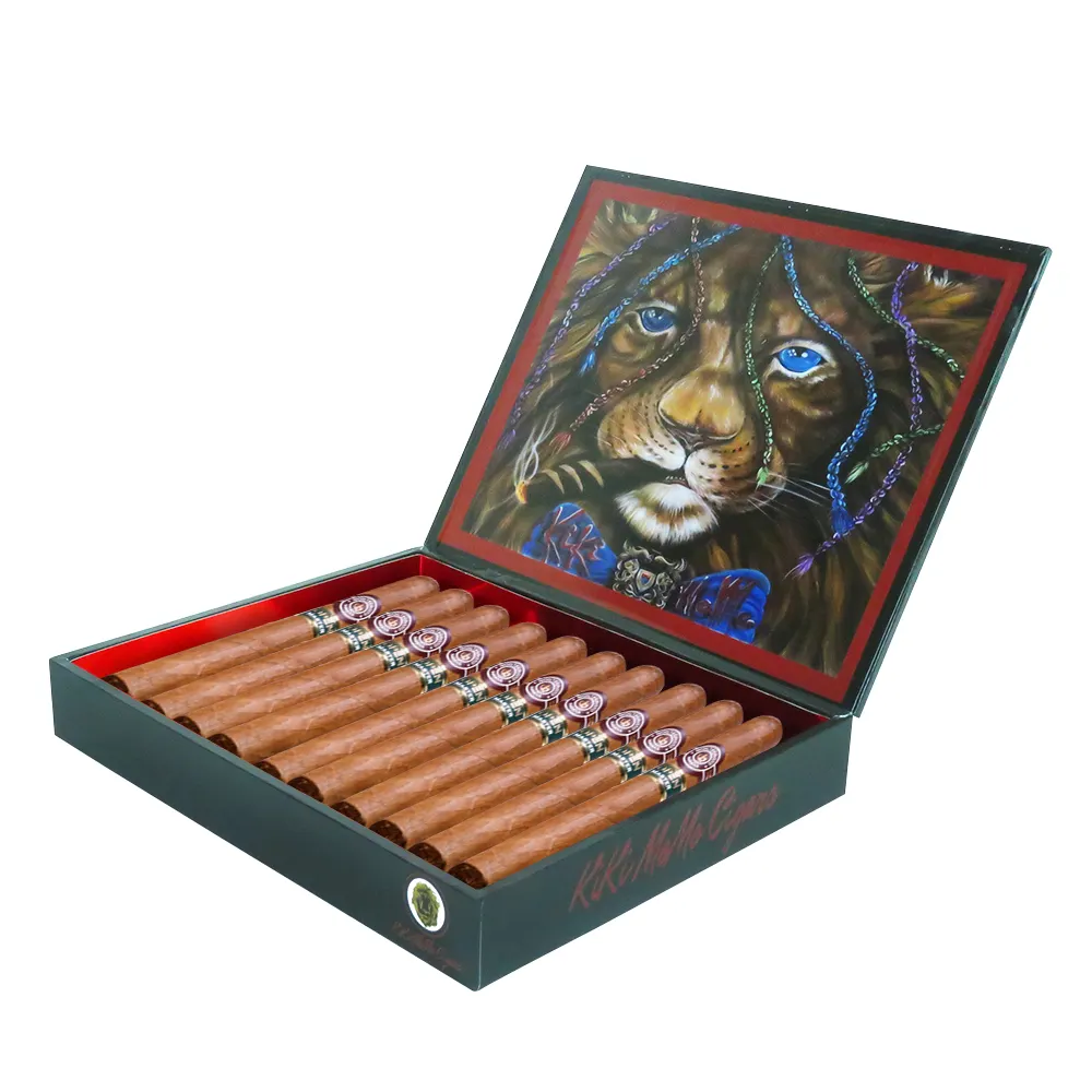 empty premium custom deign cigar kit wholesale wood MDF box tobacco case packing box for cigar wraps
